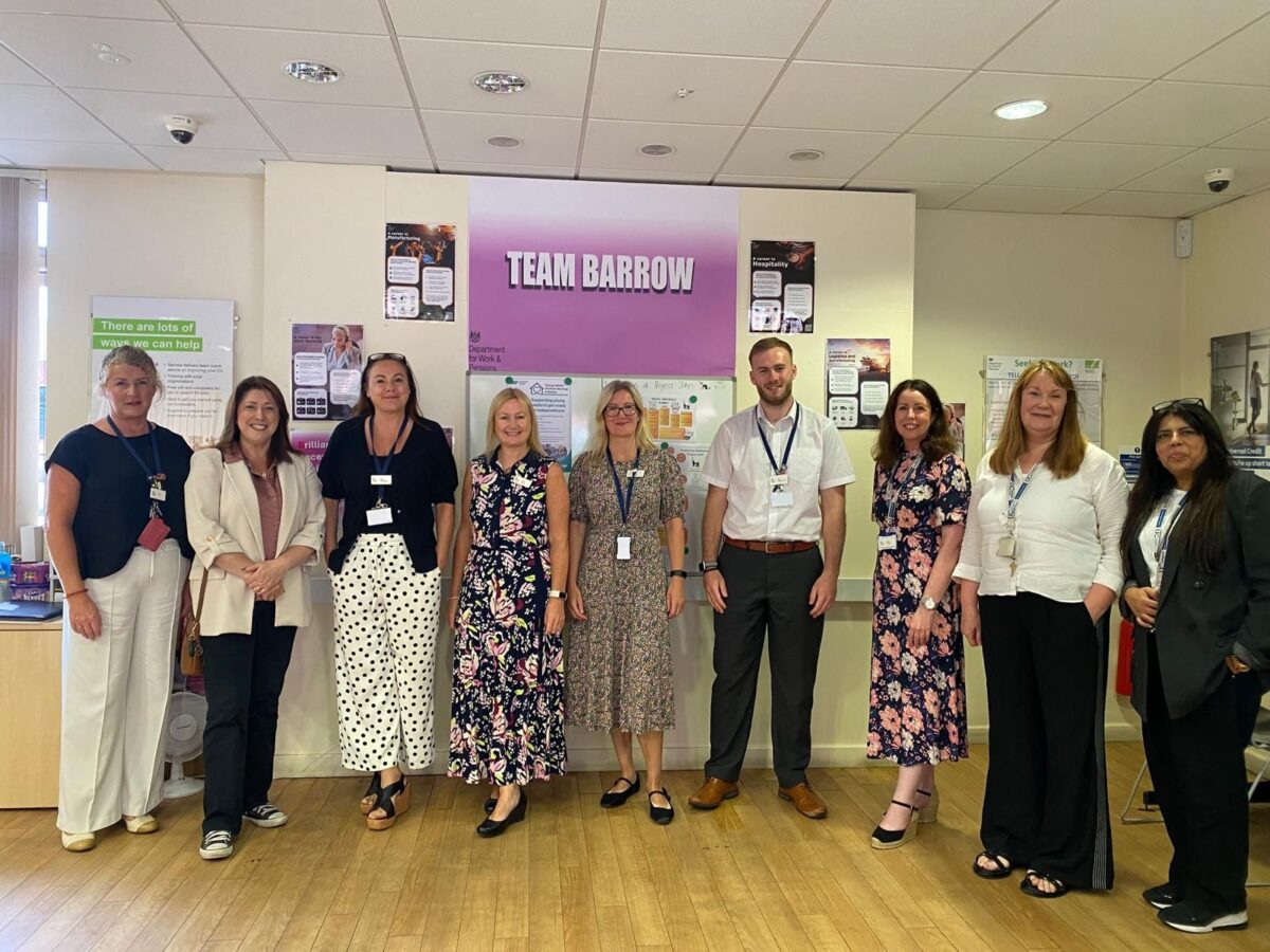 MP with the local DWP team