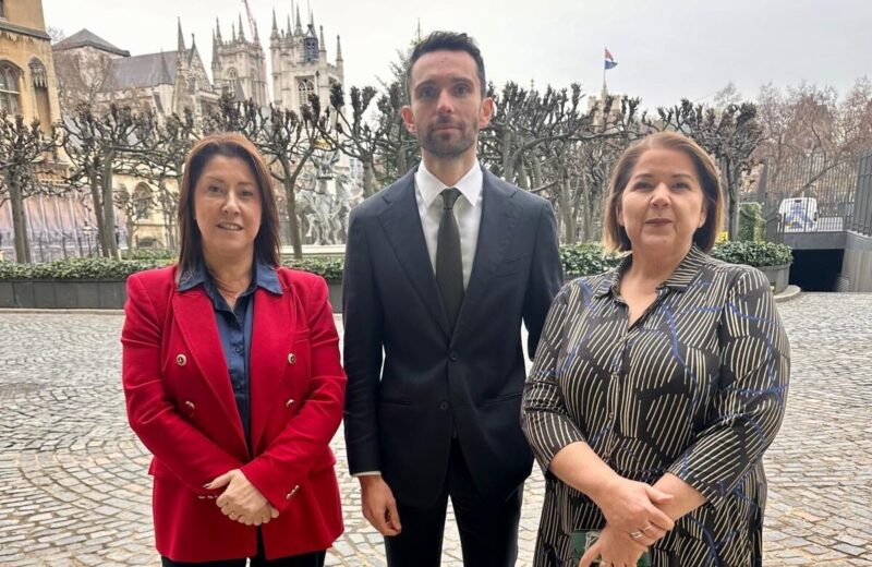 Michelle Scrogham MP, Josh MacAlister MP and Jilue Minns MP