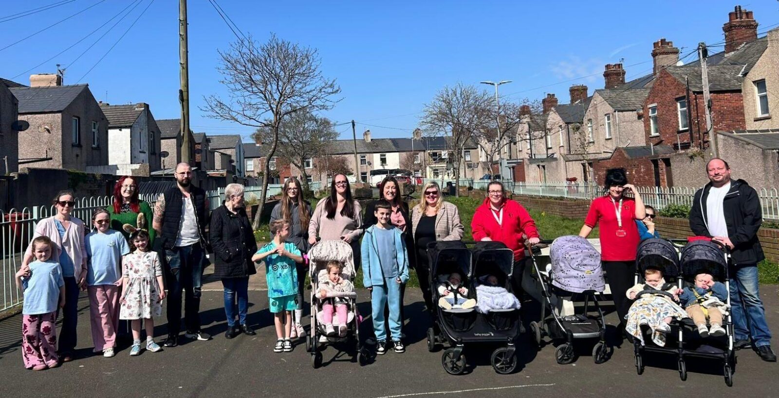 Michelle, Alison and local residents