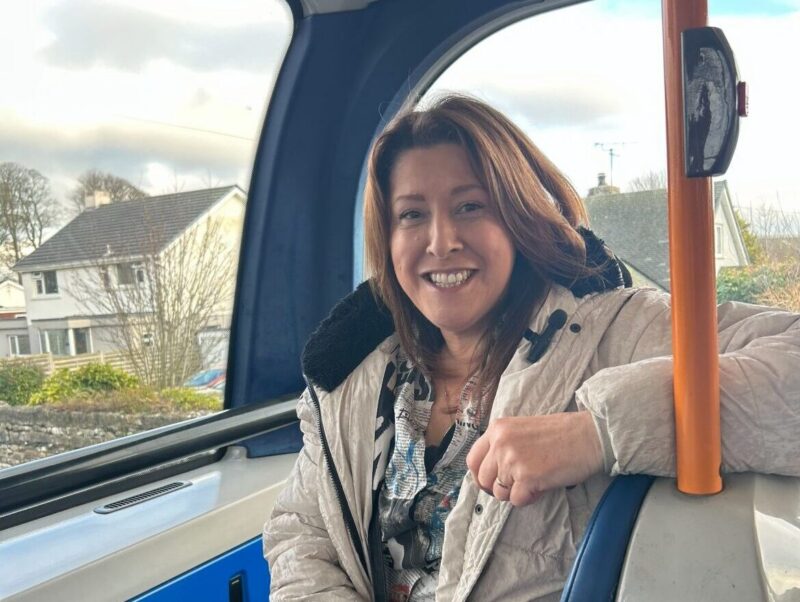 Michelle on a local bus