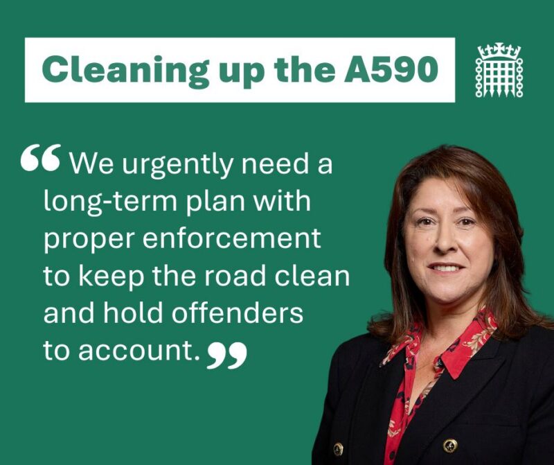 Cleaning up the A590 into Barrow