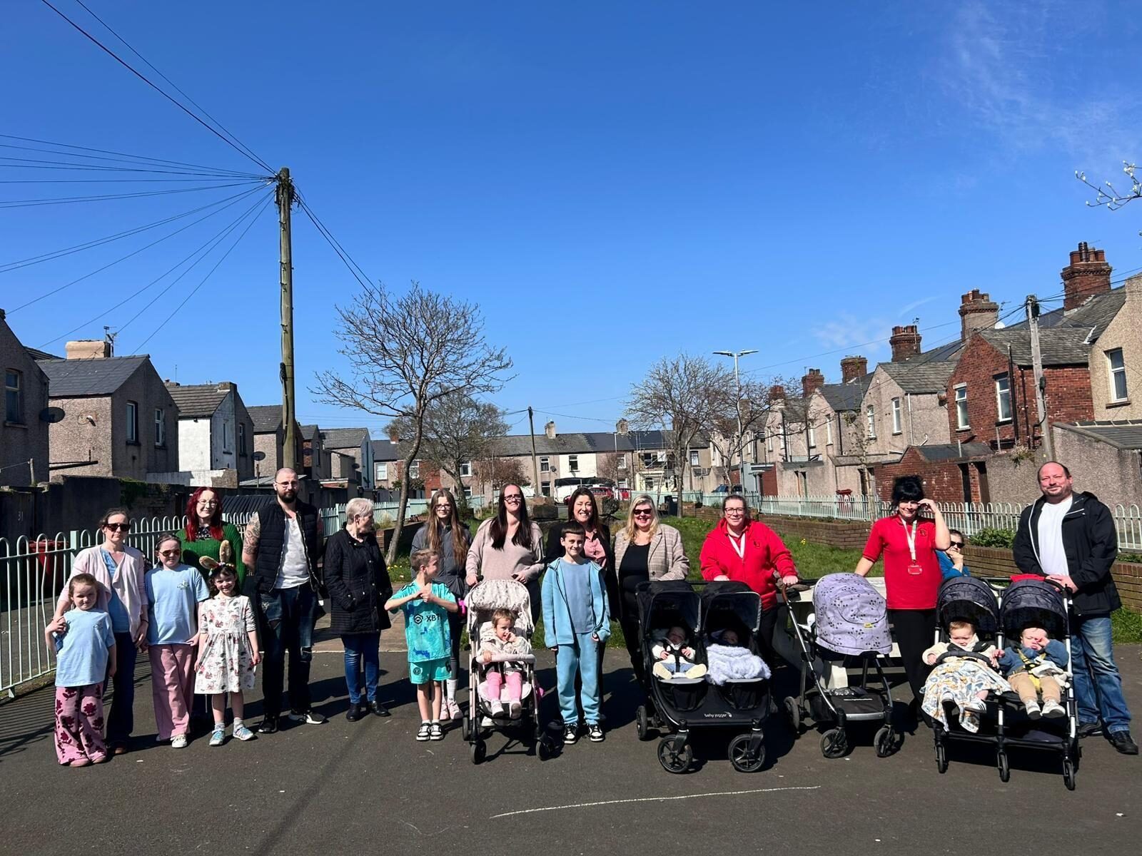 Michelle, Alison and local residents
