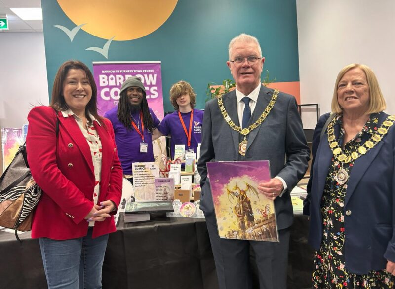 MP with Barrow Town Mayor and Mayoress