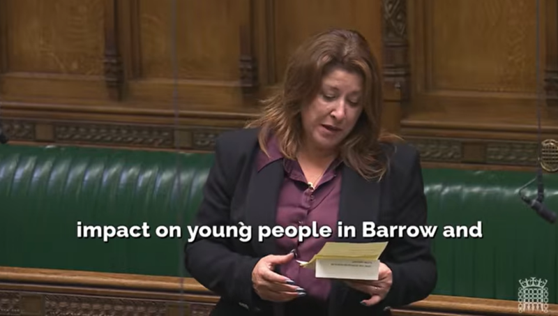 Michelle in the House of Commons chamber
